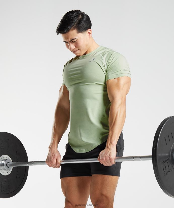 cesur tişört erkeklerGymshark bitki örtüsü yeşil 02H048729