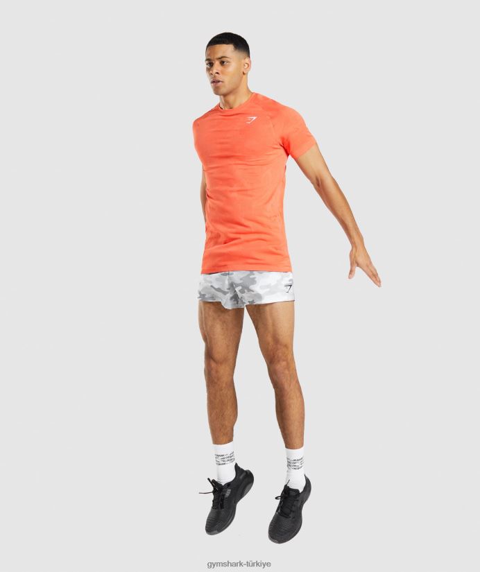 coğrafi dikişsiz tişört erkeklerGymshark papaya portakalı/baharatlı portakal 02H048668