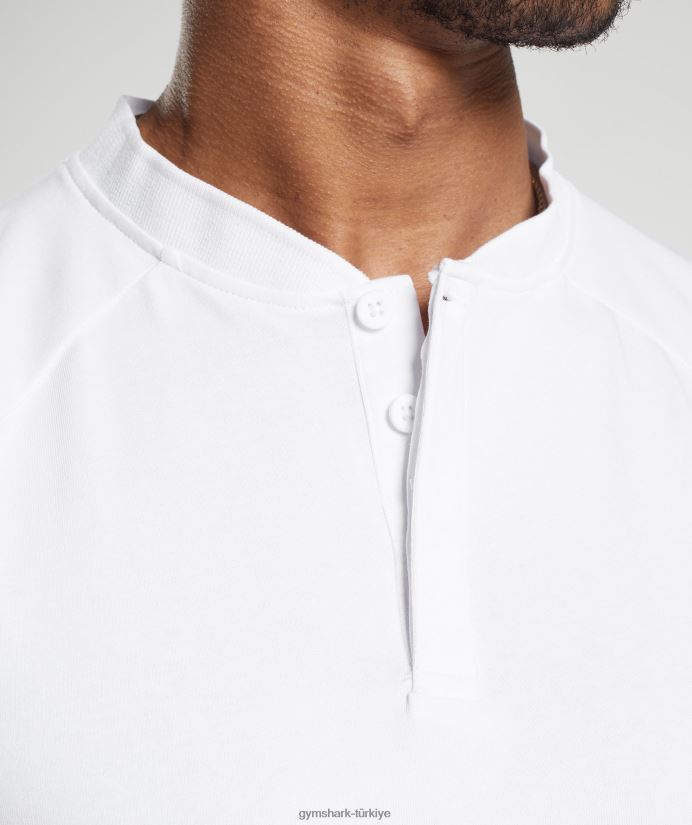 dinlenme günü işe gidip gelme polo tişört erkeklerGymshark beyaz 02H048590