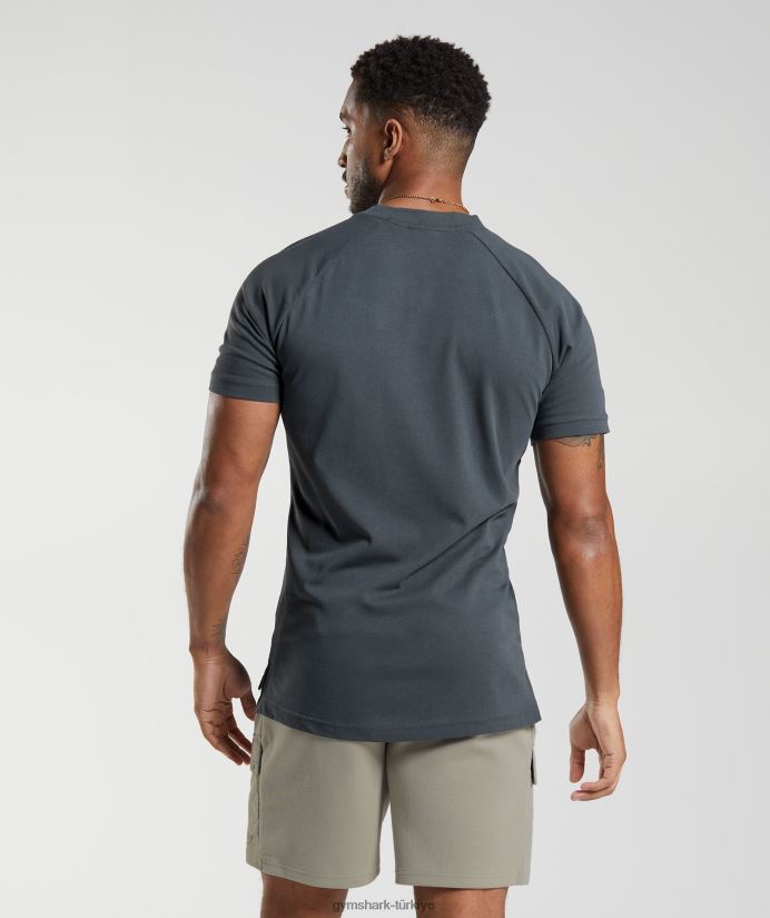dinlenme günü işe gidip gelme polo tişört erkeklerGymshark kozmik gri 02H048768