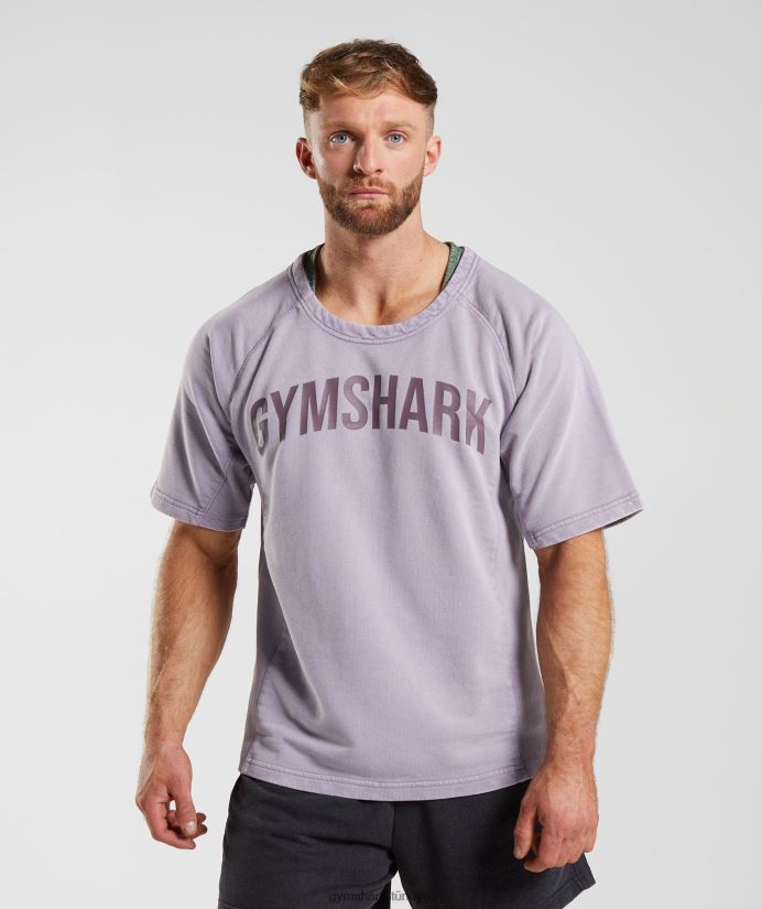 elektrikle yıkanmış bez üst erkeklerGymshark gölgeli leylak 02H048723