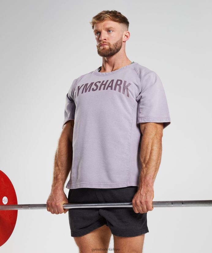 elektrikle yıkanmış bez üst erkeklerGymshark gölgeli leylak 02H048723