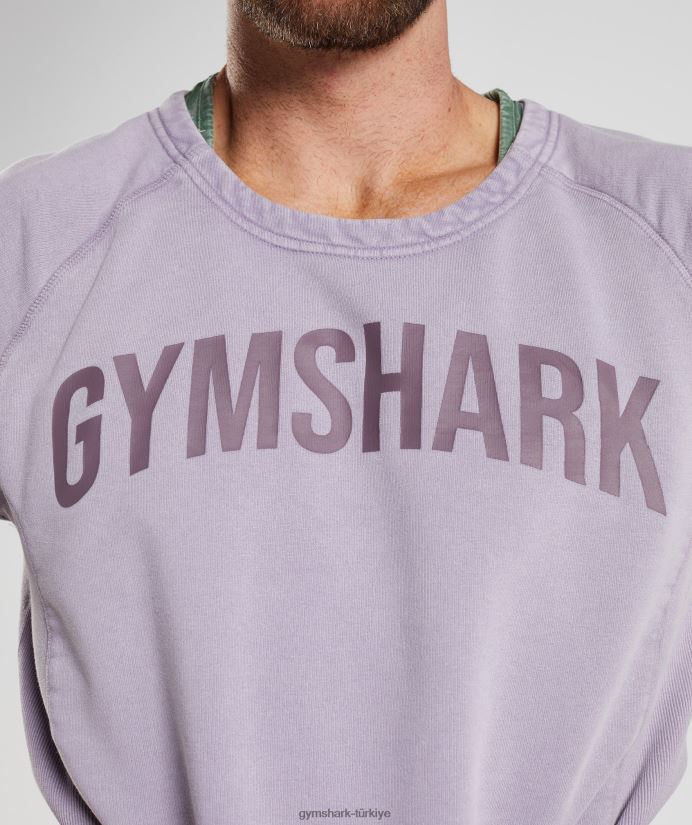 elektrikle yıkanmış bez üst erkeklerGymshark gölgeli leylak 02H048723