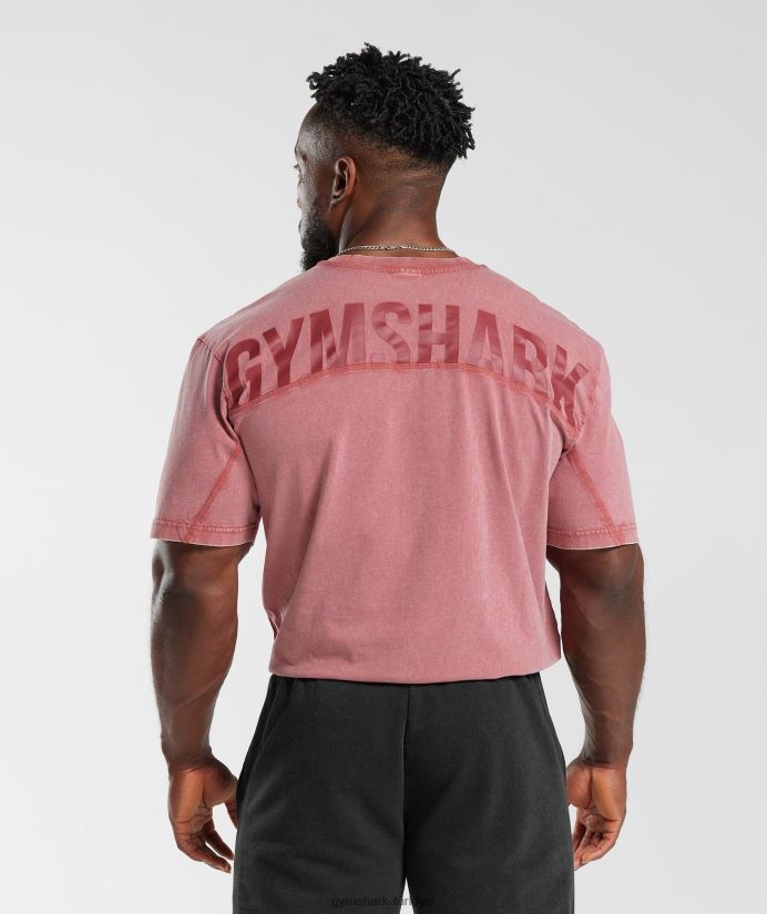 elektrikle yıkanmış tişört erkeklerGymshark güneşte kurutulmuş kırmızı 02H048664
