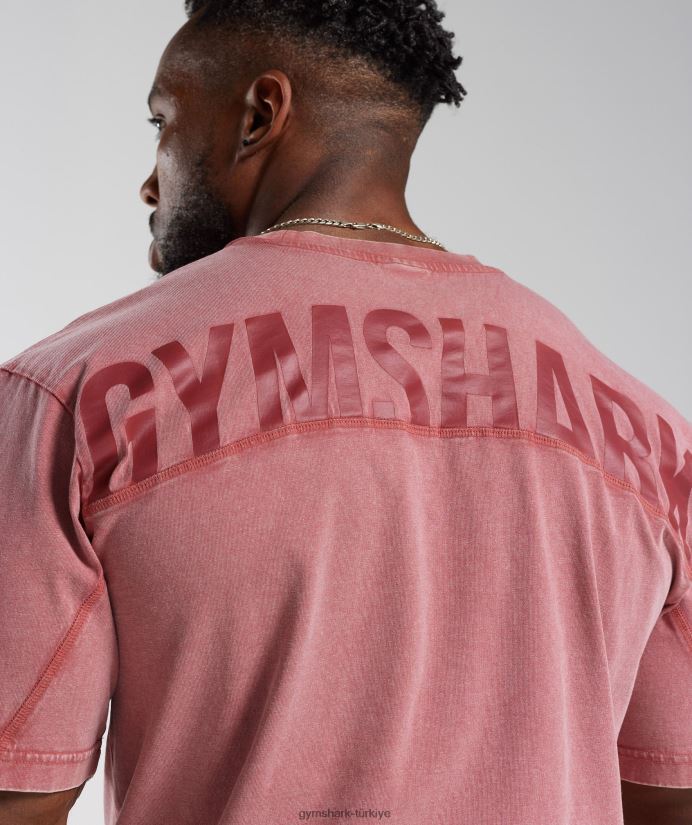 elektrikle yıkanmış tişört erkeklerGymshark güneşte kurutulmuş kırmızı 02H048664