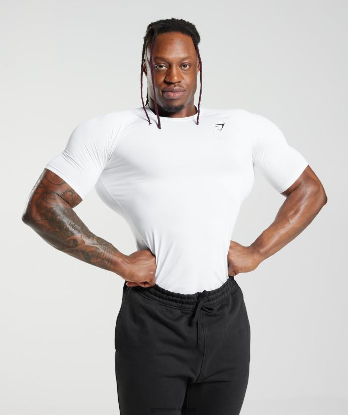 eleman taban katmanı tişörtü erkeklerGymshark beyaz 02H048677