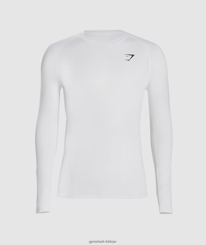 eleman taban katmanı uzun kollu tişört erkeklerGymshark beyaz 02H048631