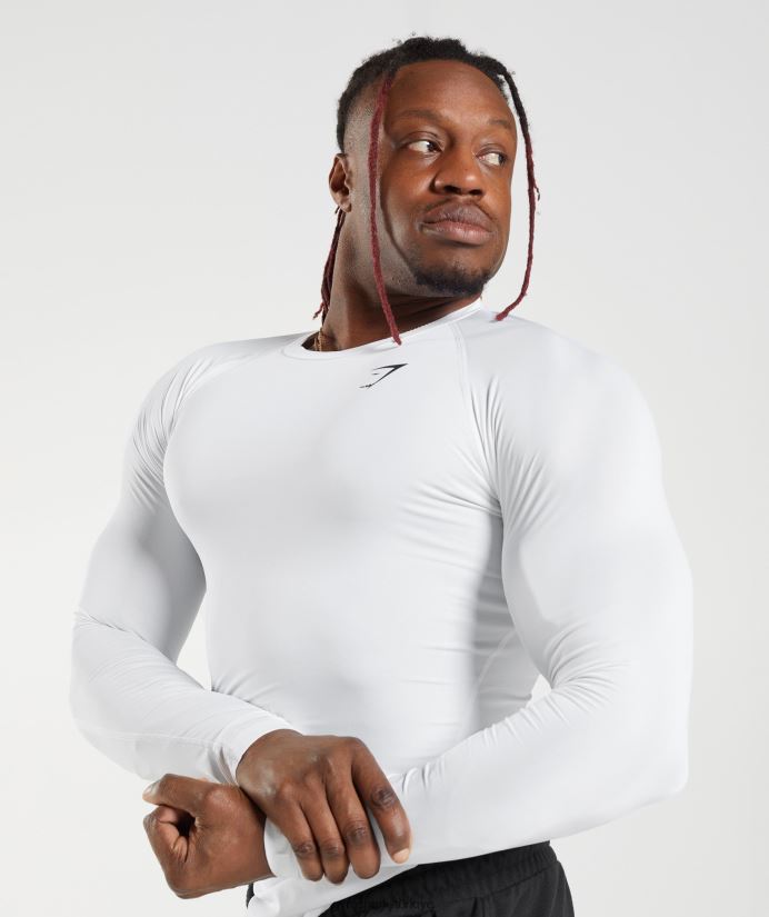 eleman taban katmanı uzun kollu tişört erkeklerGymshark beyaz 02H048631