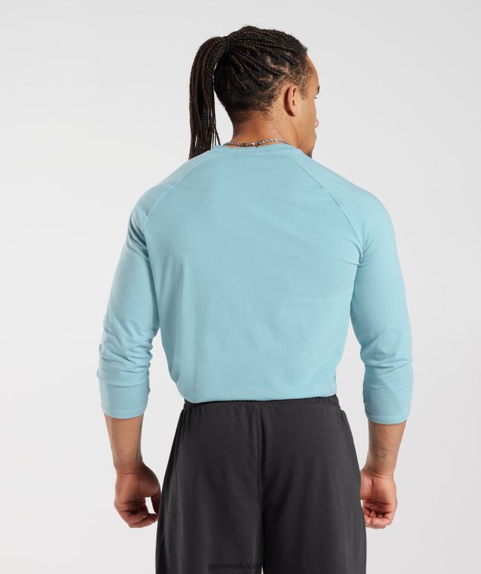 eski henley üst erkeklerGymshark buzdağı mavisi 02H048749
