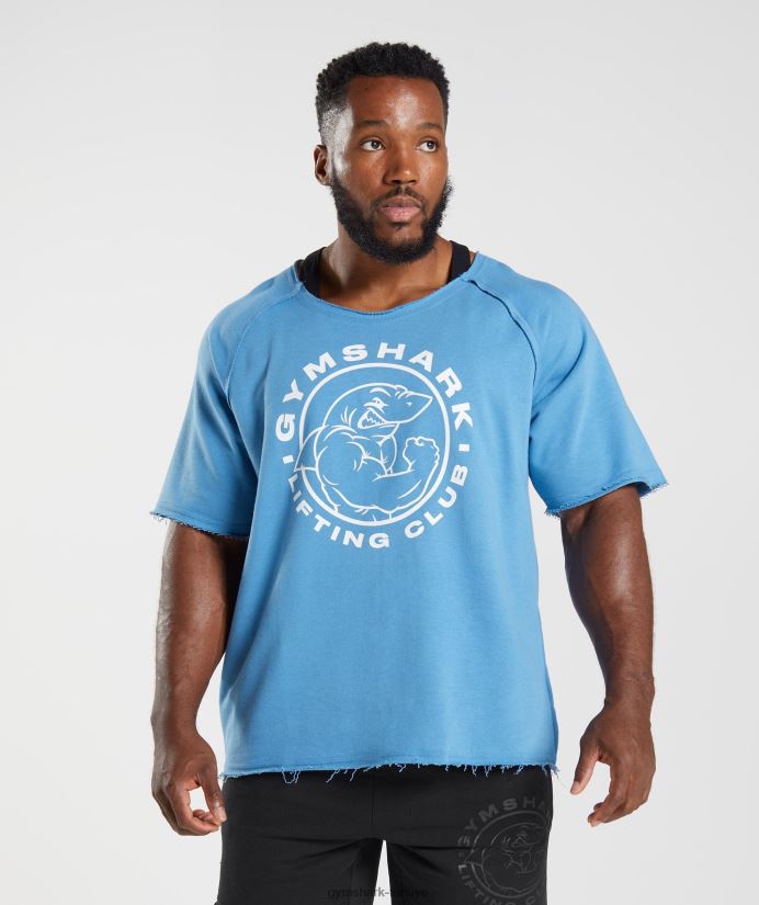 eski paçavra üst erkeklerGymshark kıyı mavisi 02H048703