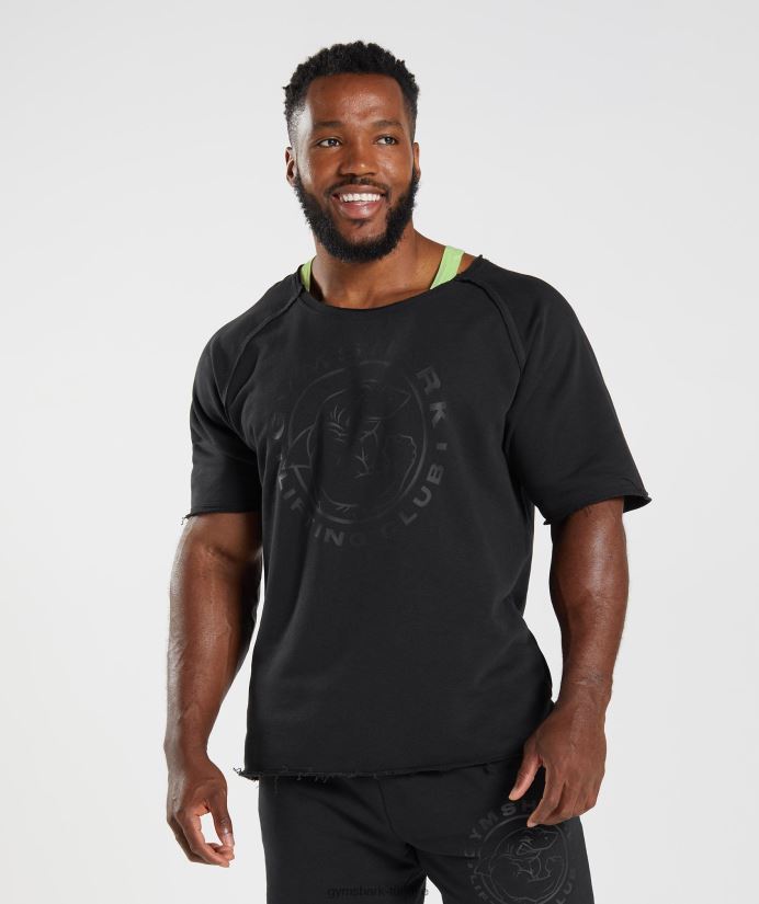 eski paçavra üst erkeklerGymshark siyah 02H048740