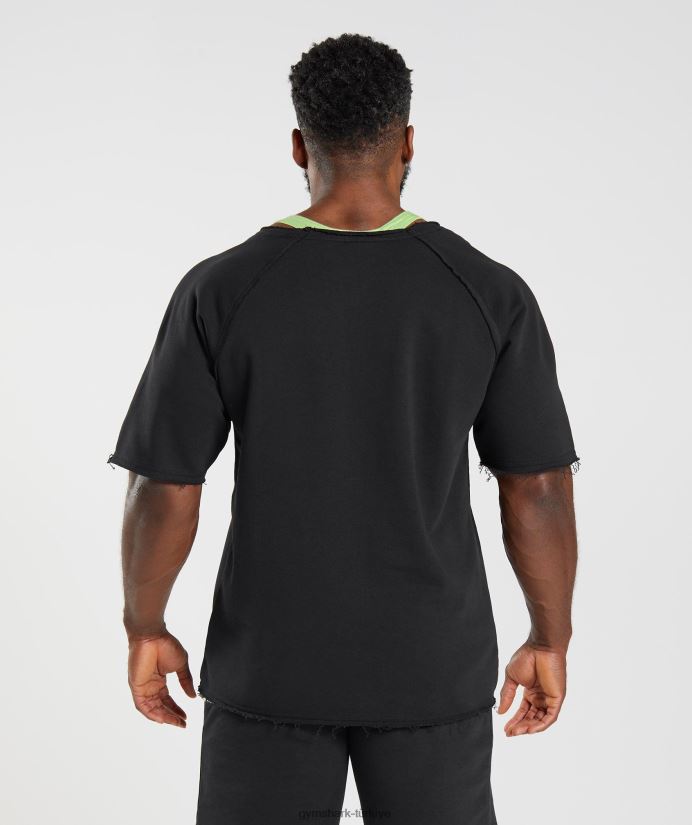 eski paçavra üst erkeklerGymshark siyah 02H048740