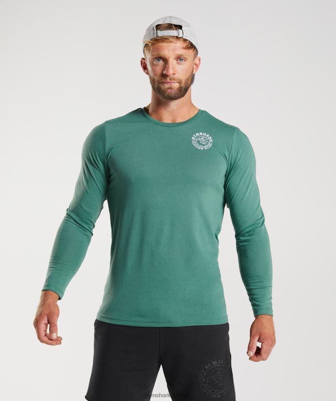 eski uzun kollu tişört erkeklerGymshark Hoya yeşili 02H048643