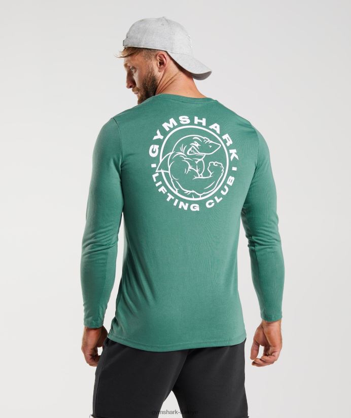 eski uzun kollu tişört erkeklerGymshark Hoya yeşili 02H048643