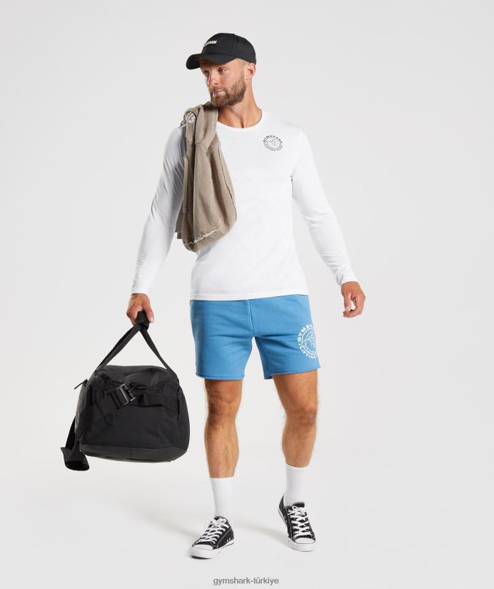 eski uzun kollu tişört erkeklerGymshark beyaz 02H048676