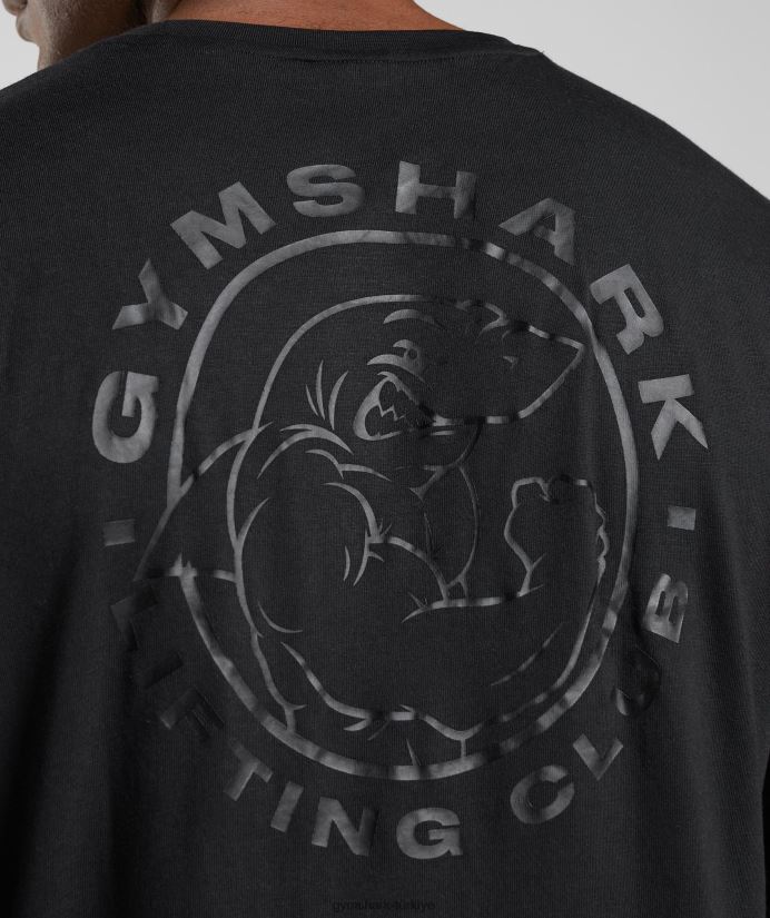 eski uzun kollu tişört erkeklerGymshark siyah 02H048600