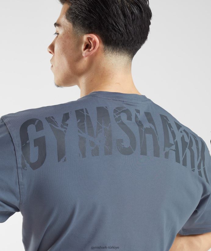 güç tişört erkeklerGymshark akşam mavisi 02H048580