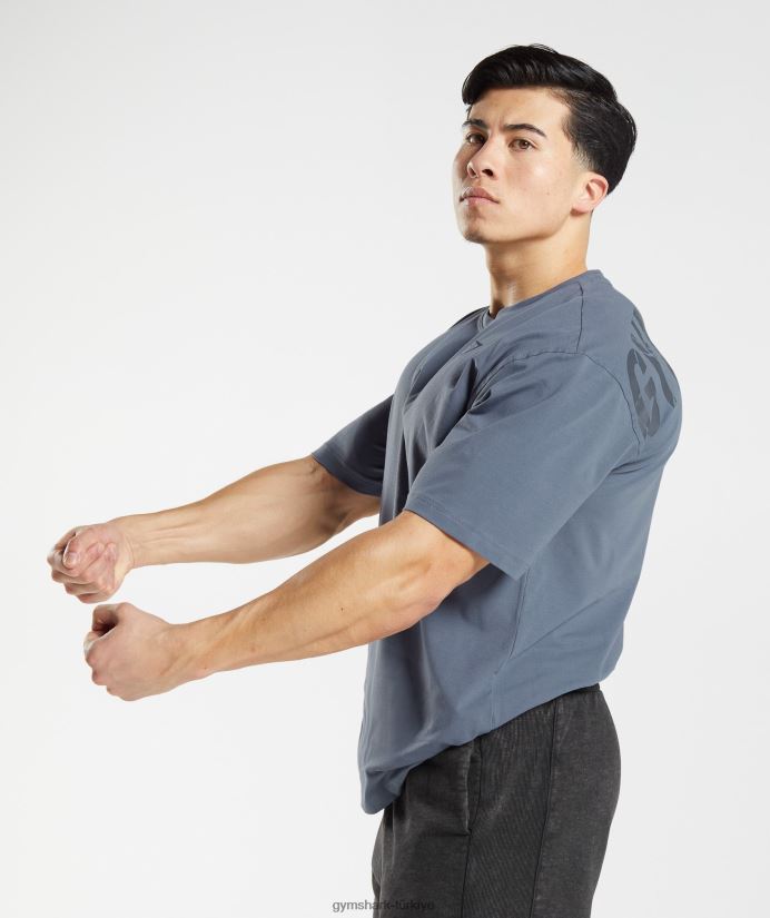 güç tişört erkeklerGymshark akşam mavisi 02H048580