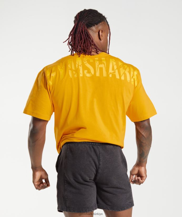 güç tişört erkeklerGymshark güneşli sarı 02H048593