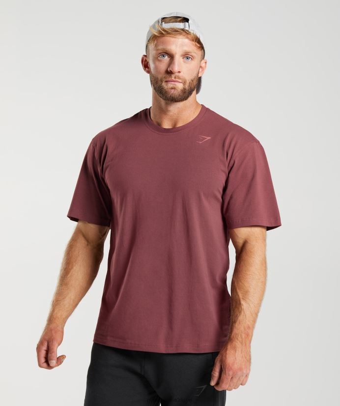 güç tişört erkeklerGymshark kiraz kahverengi 02H048688