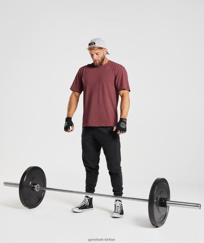 güç tişört erkeklerGymshark kiraz kahverengi 02H048688