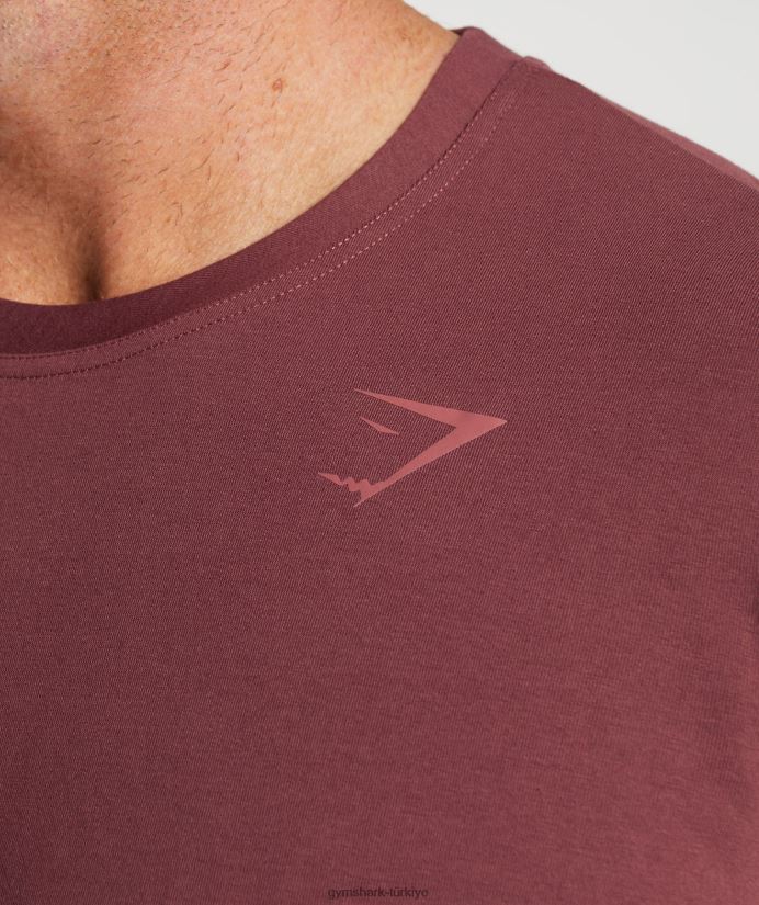 güç tişört erkeklerGymshark kiraz kahverengi 02H048688