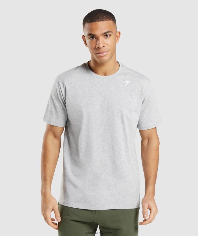 kret tişört erkeklerGymshark açık gri marn 02H048582