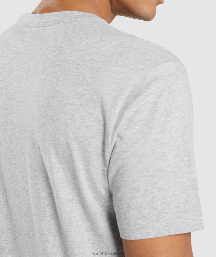 kret tişört erkeklerGymshark açık gri marn 02H048582