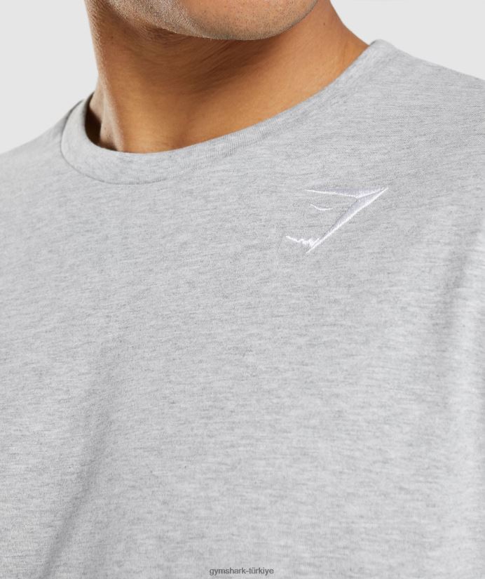 kret tişört erkeklerGymshark açık gri marn 02H048582