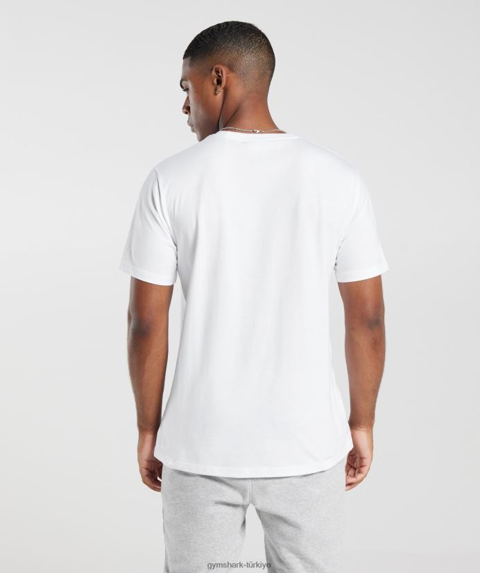 kret tişört erkeklerGymshark beyaz 02H048578