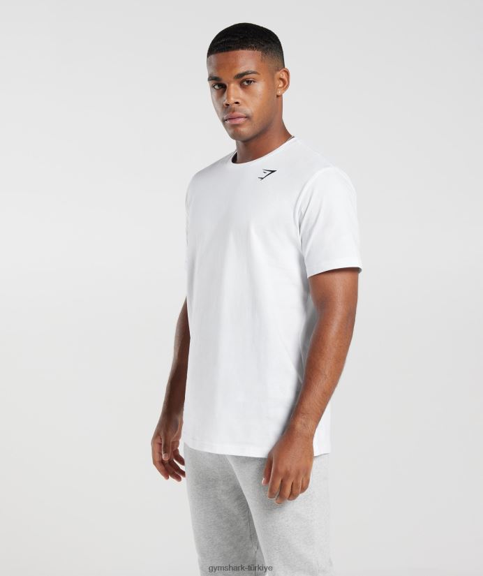 kret tişört erkeklerGymshark beyaz 02H048578