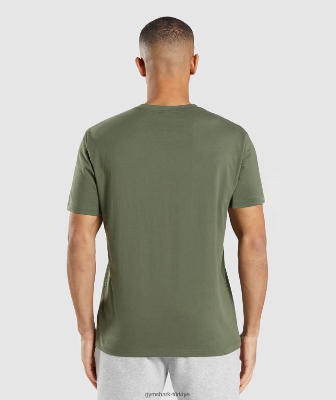 kret tişört erkeklerGymshark çekirdek zeytin 02H048625
