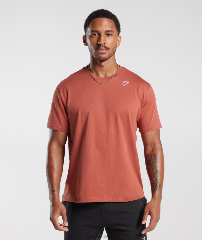 kret tişört erkeklerGymshark hurma kırmızısı 02H048770