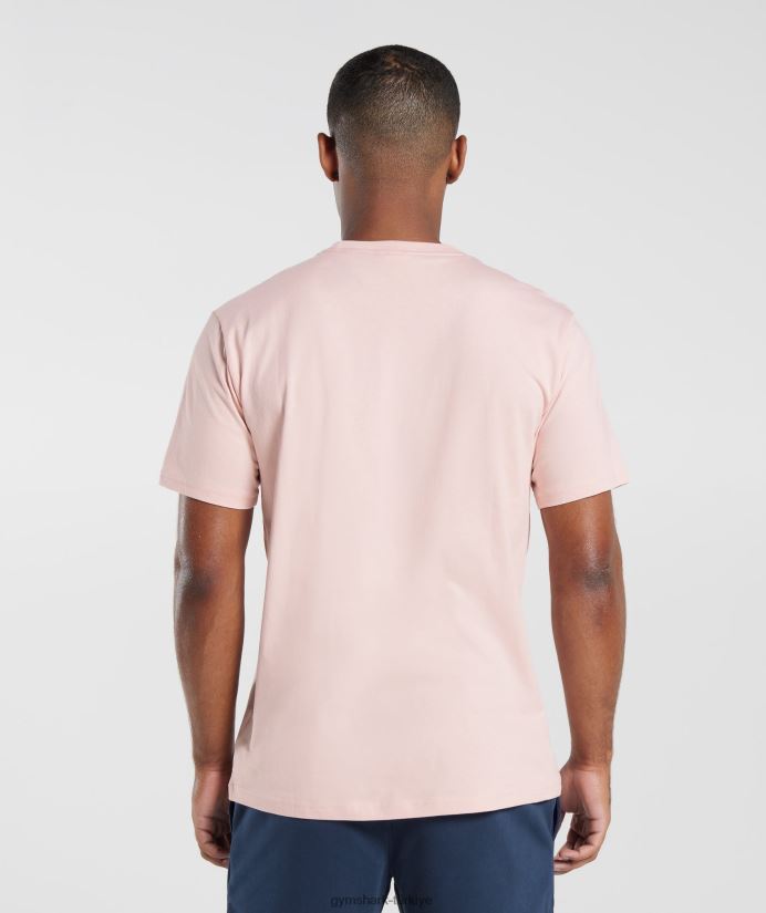 kret tişört erkeklerGymshark puslu pembe 02H048680