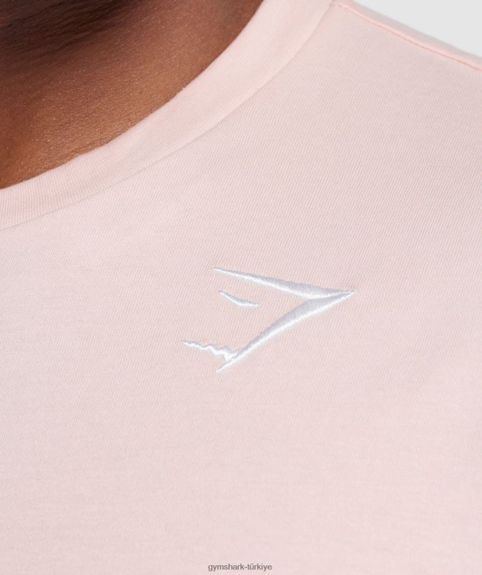 kret tişört erkeklerGymshark puslu pembe 02H048680