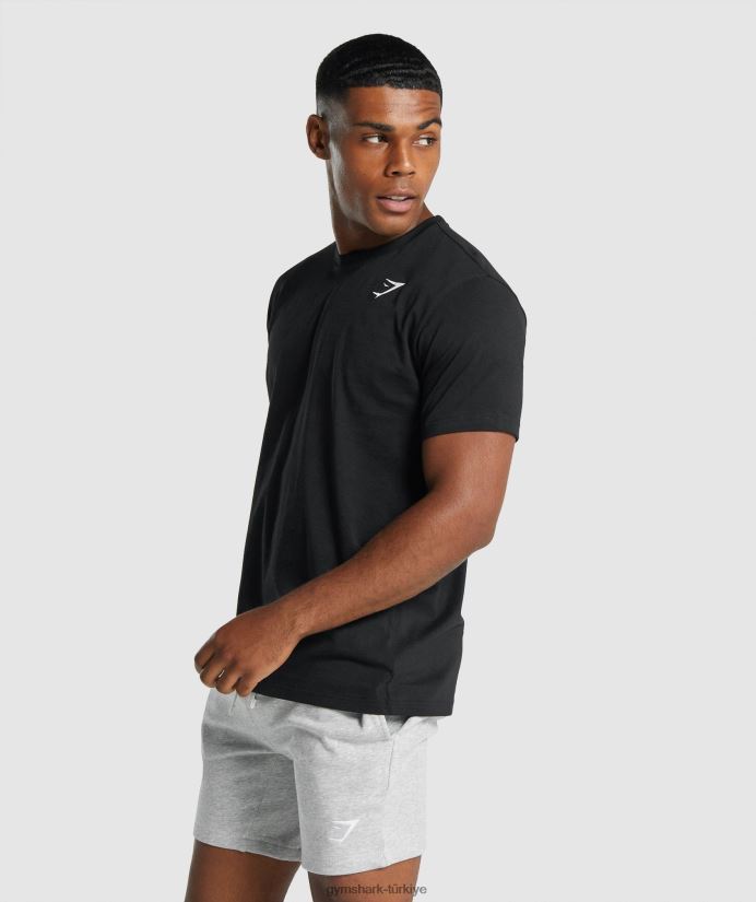 kret tişört erkeklerGymshark siyah 02H048574