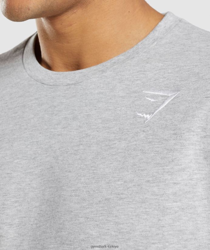 kret uzun kollu tişört erkeklerGymshark açık gri çekirdekli marn 02H048727