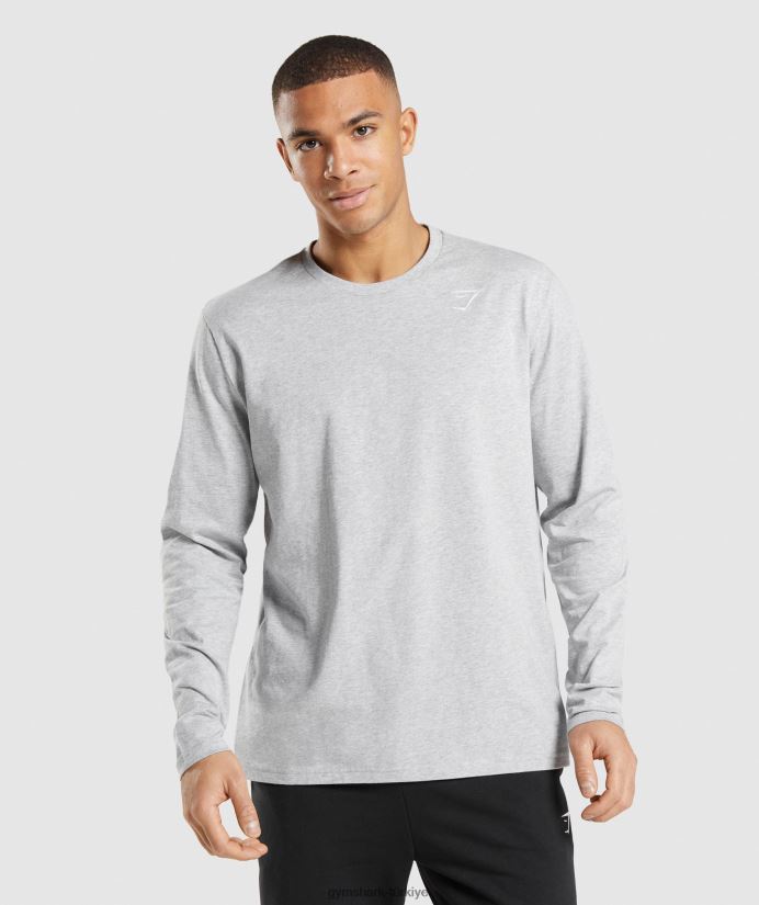 kret uzun kollu tişört erkeklerGymshark açık gri marn 02H048610