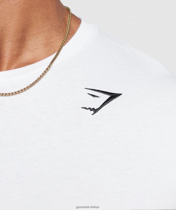 kret uzun kollu tişört erkeklerGymshark beyaz 02H048585