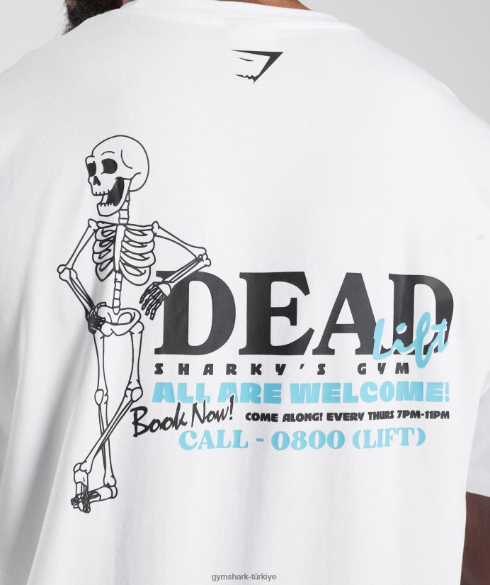 ölü kaldırma tişörtü erkeklerGymshark beyaz 02H048784
