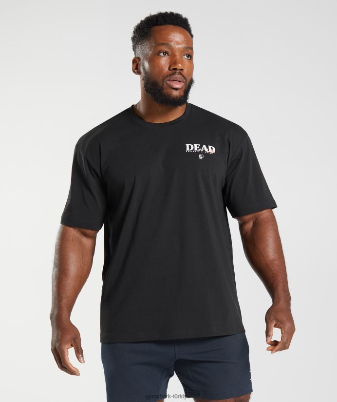 ölü kaldırma tişörtü erkeklerGymshark siyah 02H048777