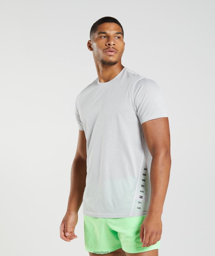 spor tişört erkeklerGymshark beyaz/dumanlı gri kırçıllı 02H048756
