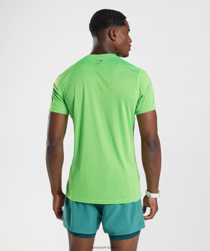 spor tişört erkeklerGymshark flu kireç/siyah marn 02H048704