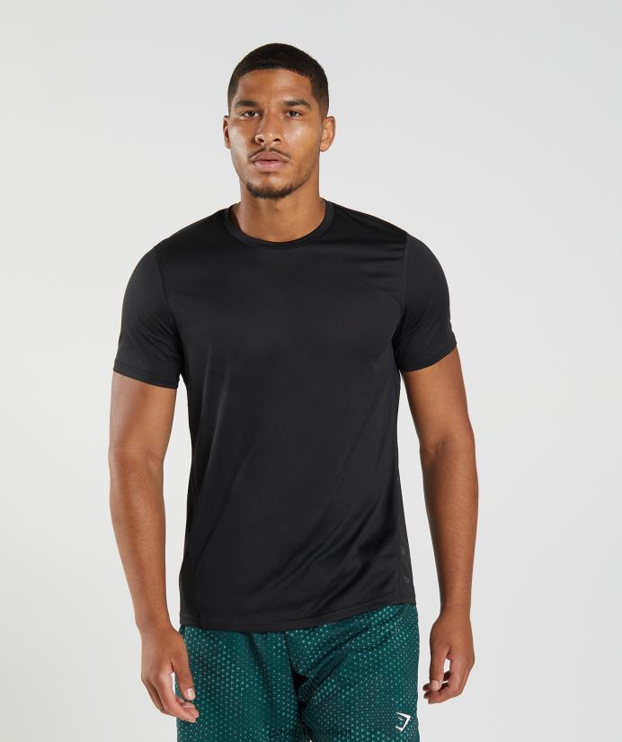 spor tişört erkeklerGymshark siyah/siyah kırçıllı 02H048583