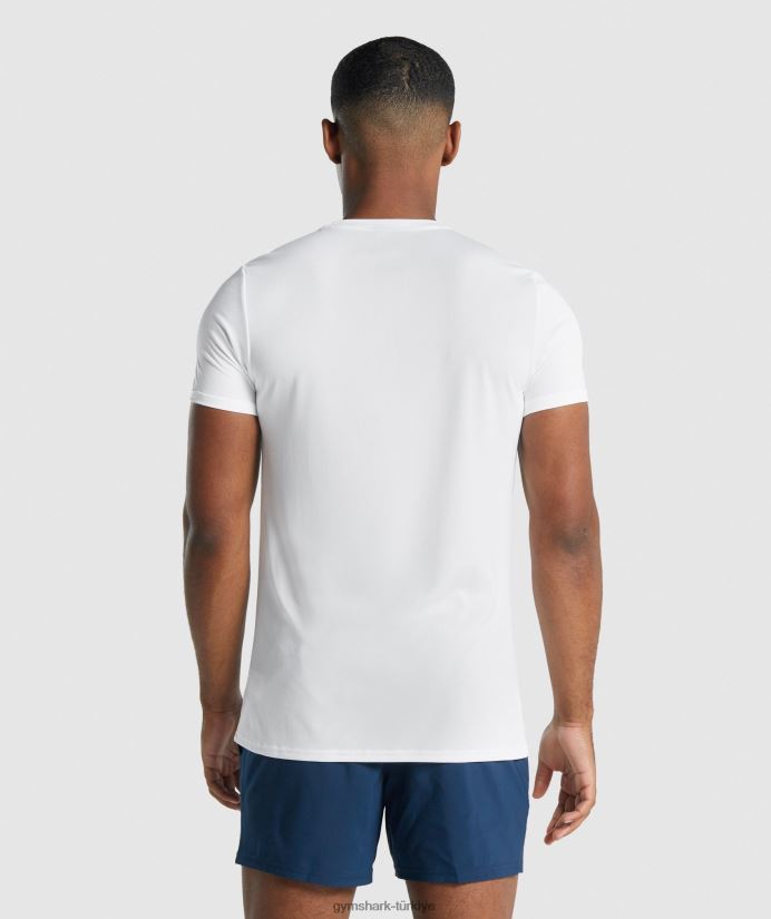 varış grafikli tişört erkeklerGymshark beyaz 02H048666