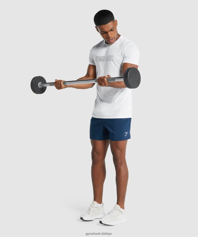 varış grafikli tişört erkeklerGymshark beyaz 02H048666