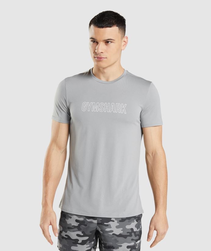 varış grafikli tişört erkeklerGymshark dumanlı gri 02H048665