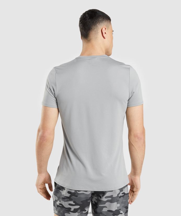 varış grafikli tişört erkeklerGymshark dumanlı gri 02H048665