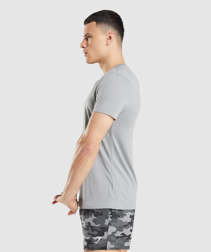 varış grafikli tişört erkeklerGymshark dumanlı gri 02H048665