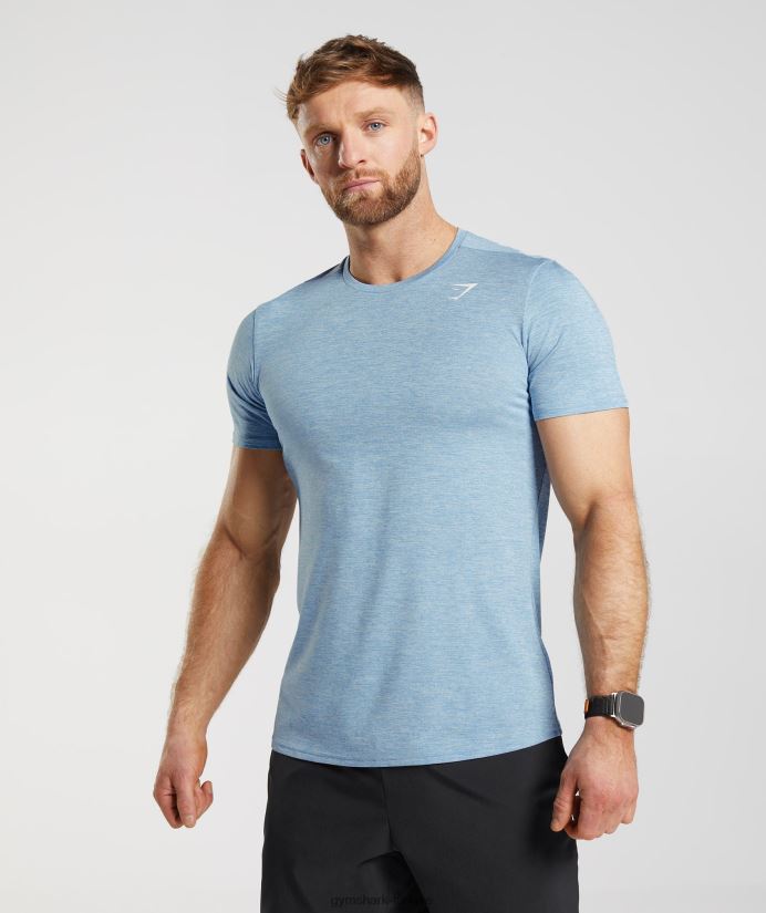 varış kırçıllı tişört erkeklerGymshark ozon mavisi/ufuk çizgisi mavi kırçıllı 02H048781